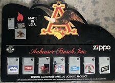 Anheuser Busch Zippo Collection. Very Rare Mint Condition. picture
