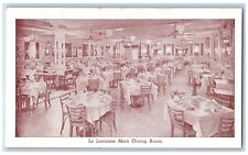 New Orleans Louisiana LA Postcard La Louisiane Main Dining Room c1940 Vintage picture