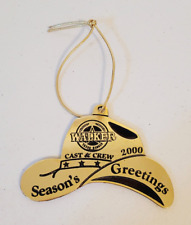 2000 Walker Texas Ranger Cast & Crew Season's Greetings Gold Tone Ornament Rare picture