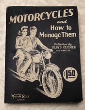 1946 Motorcycles How to Manage Them - Floyd Clymer 29th Ed. picture
