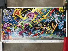 Marvel Master Vision 1991 Poster Signed by T Austin D Lim & P Mounts (21x37) picture