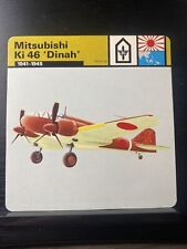 1977 edito-service WW2 japan fact card mitsubishi ki 46 dinah  picture