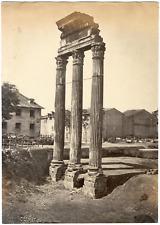 Italy, Rome, Roma, Temple of Castor and Pollux, Temple of the Dioscuri Vintage alb picture