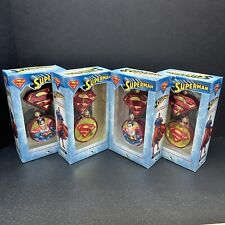 Christmas ornaments SUPERMAN Glass By Kurt Adler Retired Lot Of 8 picture