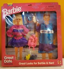 Vtg. Barbie & Ken 1996 Great Date Fashions Matching Workout Outfits MIB RARE picture