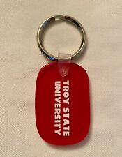 Vintage Troy State University Trojans Keychain Flexible Red Rubber Alabama picture