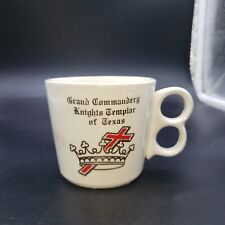 Vintage 1971 Masonic Knights Templar TEXAS Grand Commandery Coffee Cup Mug  picture