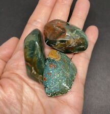 Bloodstone Jasper Polished Stones From India 3pcs 53g Total picture