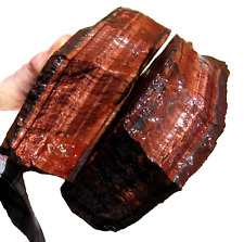 rle TIGER EYE ROUGH, SO. AFRICA 7.50 lbs. RED tigereye EXCELLENT 2 pcs. picture