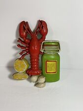 Vintage LOBSTER HOMCO WALL Hanging Kitchen Decor MCM MADE IN USA picture