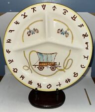 1950s Fred Roberts Divided Grill Plate Brands Cowboy Chuck Wagon Lariat & Spurs picture