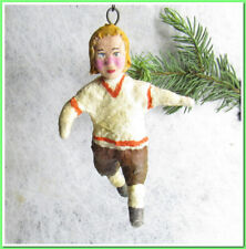 🎄Boy~Vintage antique Christmas spun cotton ornament figure #8524 picture