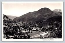 RPPC Birds Eye Aerial View Business Section Lake City Colorado Real Photo P738 picture