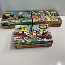 (3) Vintage 1940s Disney Jaymar  Puzzle  PINOCCHIO DISNEY GANG MICKEY'S TUGBOAT picture