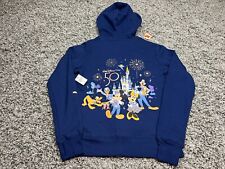 NEW Disney Hoodie Adult Small Blue 50th Anniversary Mickey Minnie Mouse Parks picture