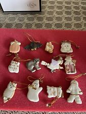 Lenox Halloweed Trick or Treat Miniature Mini Ornaments set of 12  No Box picture