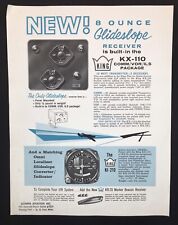 Vintage 1960s King Radio Corp. KX-110 Transceiver Ad Flyer with Specs 8.5