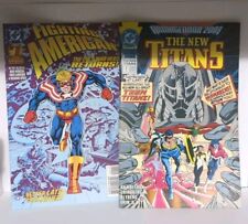 DC Comics Vintage Comic Book Lot Of 2 Fighting American #1 & The New Titans  picture