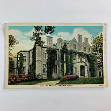 Postcard Maine Gardiner ME Oakland Mansion 1936 Posted White Border picture