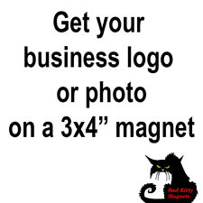 Custom Your Photo Business Logo Card High Quality Metal Fridge Magnet 3x4 8963 picture