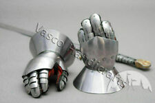 Christmas Medieval Halberd Gauntlets Gloves SCA LARP 18 Gauge Steel X Mass Item picture