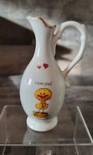 Vintage Suzy Spafford I Love You Bud Vase Marked Enesco Valentine's picture