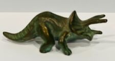 VINTAGE 1940s SRG (SELL RITE GIFTS) TRICERATOPS  BRONZE PATINA DINOSAUR FIGURE picture