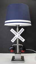 VINTAGE POTTERY BARN KIDS RAILROAD CROSSING LAMP - ALL METAL DURABLE picture