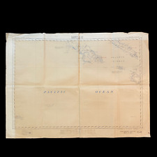 RARE Original 1942 Early WWII Solomon Islands Campaign Australian Air Map picture