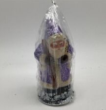 INO SCHALLER Bayern Santa in Purple Lavender Paper Mache 7