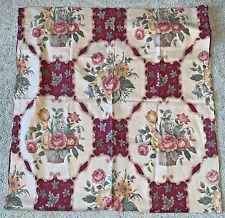 Cotton Curtain Panel Yardage 20-30s Antique vintage flower basket cottage ivy picture