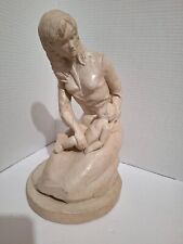 David Fisher for Austin Prod. c.1980 12” Tall, Woman and Child Sculpture picture