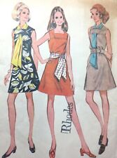 Classic 1960s A-LINE Square Neck SCARF Dress Pattern McCalls Sz14 B36 picture