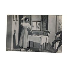 Postcard Darling Is A Little Ruffled Holding A Rolling Pin Vintage Unused picture