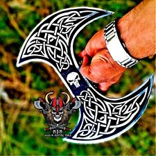 MDM Head Only-Double Head Hand forged High carbon steel handmade Viking Axe Gift picture
