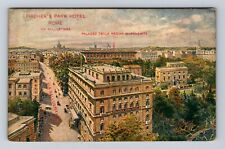 Rome-Italy, Fischer's Park Hotel, Advertising, Antique Vintage Souvenir Postcard picture