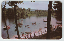 Postcard Beach Scene at Vacation Valley in Echo Lake, PA. picture