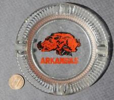1960-70s Era University of Arkansas Razorbacks mascot logo glass ashtray SCARCE- picture