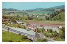Village Motel and Restaurant Marion, Virginia Birdseye View Unused Postcard picture