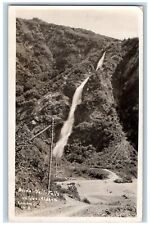 Valdez Alaska AK Postcard RPPC Photo Bridal Veil Falls Waterfall 1921 Vintage picture