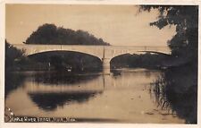 J37/ Muir Michigan RPPC Postcard c1910 Maple River Bridge Scene  278 picture