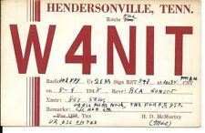 QSL 1948 Hendersonville   TN  radio card picture