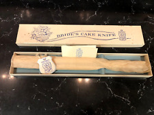 Vintage New Bride Cake Knife Stainless Steel Pearl Handle Kirk & Matz In Box NOS picture