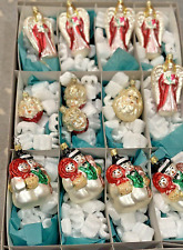 13 - VINTAGE Inge Glas OLD WORLD CHRISTMAS Retail NOS Angel Santa Snow Ornaments picture