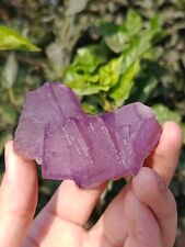 95g Rare Purple Color Fluorite Gemstone On Matrix Vintage Specimen Crystal picture