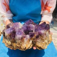 4250G Natural Amethyst Cluster Purple Quartz Crystal Rare Mineral Specimen picture