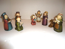 Tii Collections Set of 8 Folkart Mini Resin Nativity Country Christmas picture