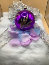 Vintage Glass & Glitter Design Ornament. Made In Germany picture