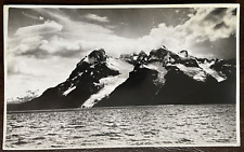 Postcard Vintage Ocean Coastline with Mountains 
