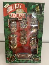 Rare Mr. Christmas Holiday Carousel 6 Animals Tiger Zebra Horse Lights Working picture